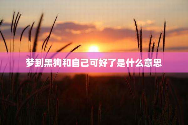 梦到黑狗和自己可好了是什么意思