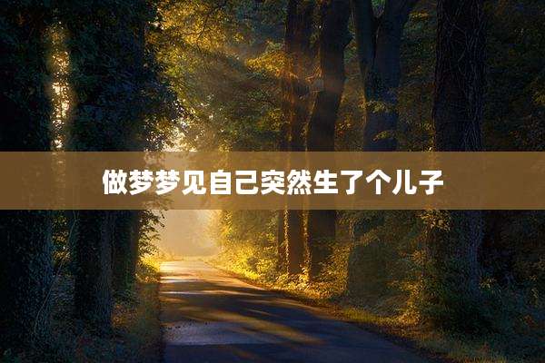 做梦梦见自己突然生了个儿子