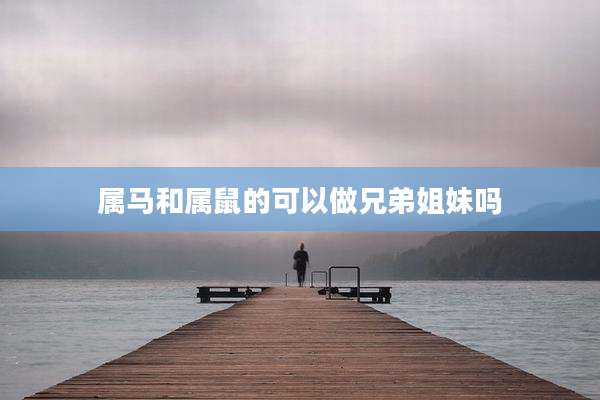 属马和属鼠的可以做兄弟姐妹吗