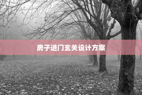 房子进门玄关设计方案