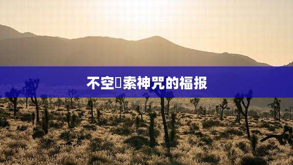 不空罥索神咒的福报