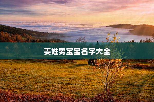 姜姓男宝宝名字大全