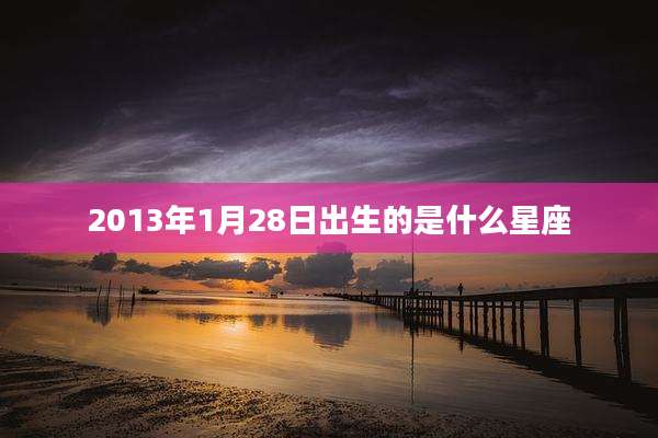 2013年1月28日出生的是什么星座