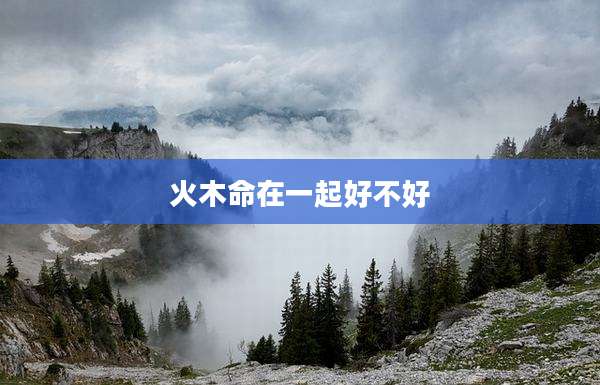 火木命在一起好不好
