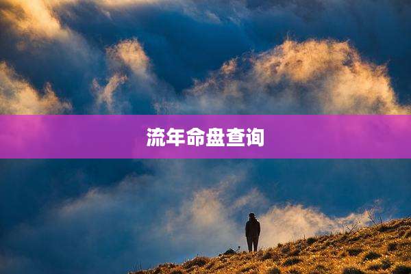流年命盘查询
