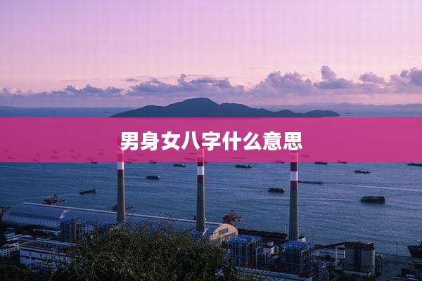 男身女八字什么意思