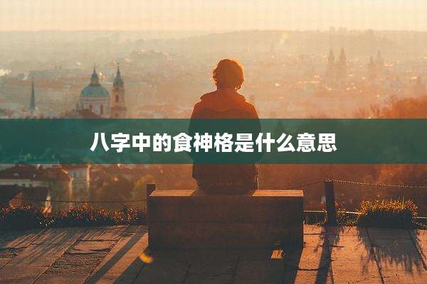 八字中的食神格是什么意思
