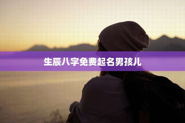 生辰八字免费起名男孩儿