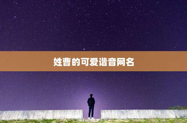 姓曹的可爱谐音网名