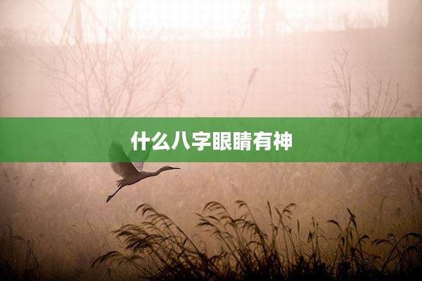 什么八字眼睛有神
