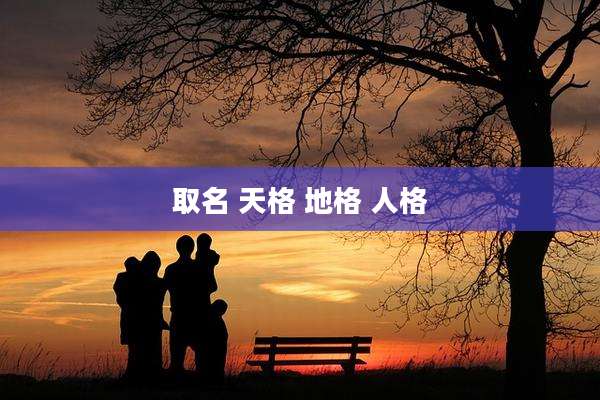 取名 天格 地格 人格
