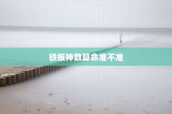 铁板神数算命准不准