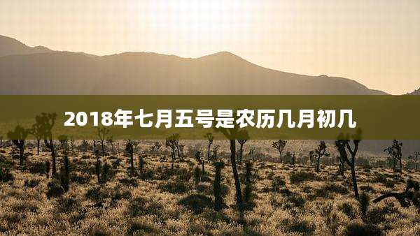 2018年七月五号是农历几月初几