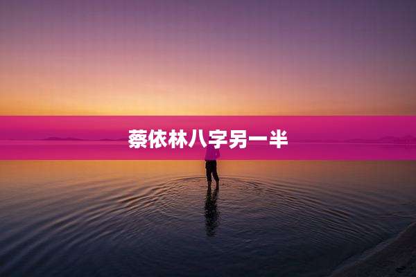 蔡依林八字另一半