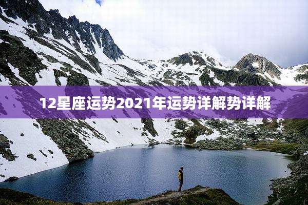 12星座运势2021年运势详解势详解