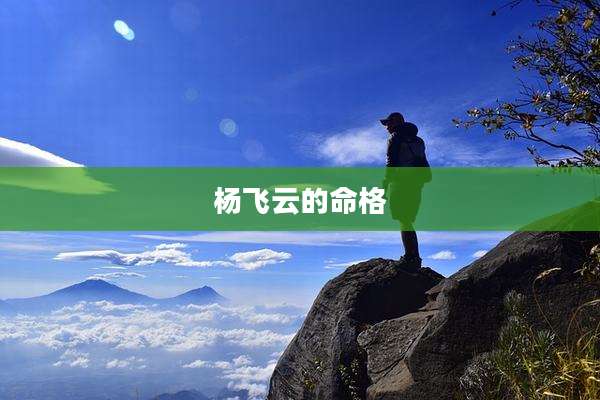 杨飞云的命格