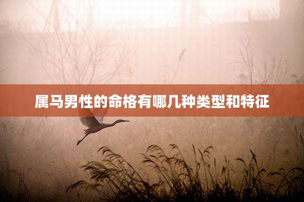 属马男性的命格有哪几种类型和特征