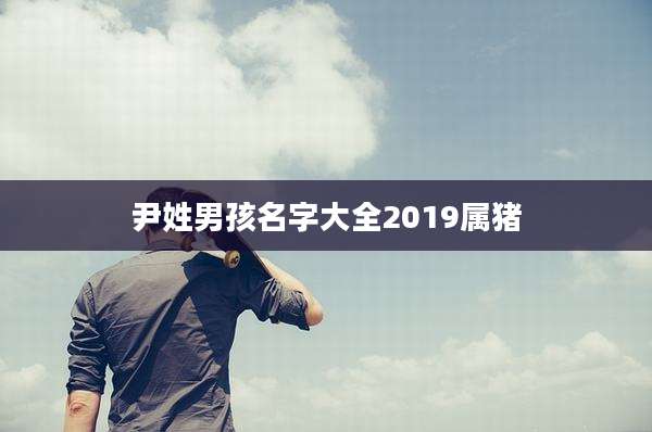 尹姓男孩名字大全2019属猪