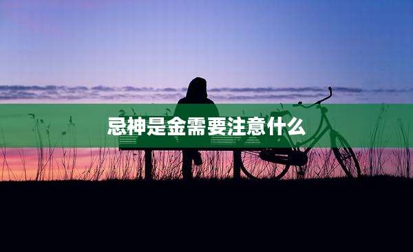 忌神是金需要注意什么