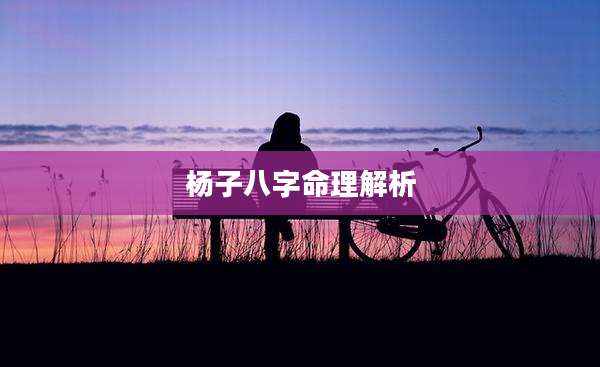 杨子八字命理解析