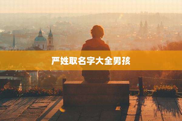 严姓取名字大全男孩