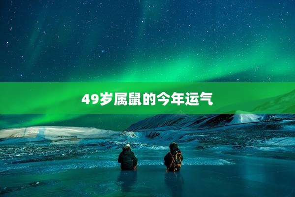 49岁属鼠的今年运气