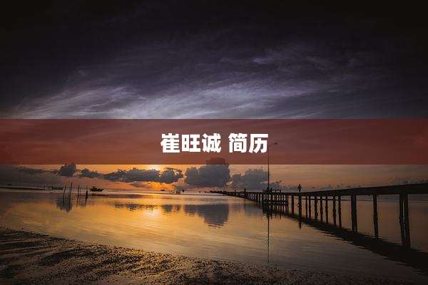 崔旺诚 简历