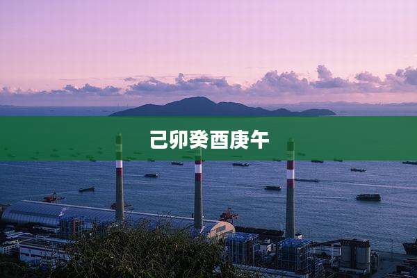 己卯癸酉庚午