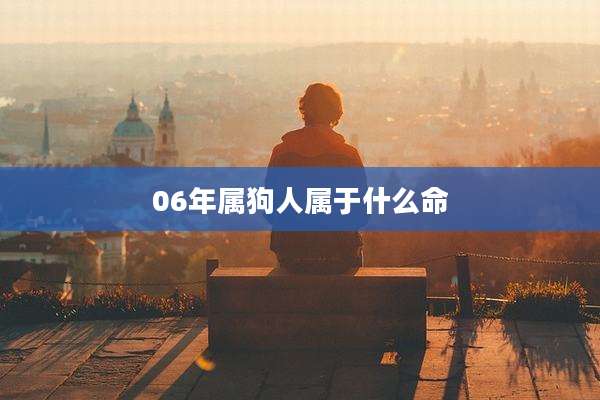 06年属狗人属于什么命