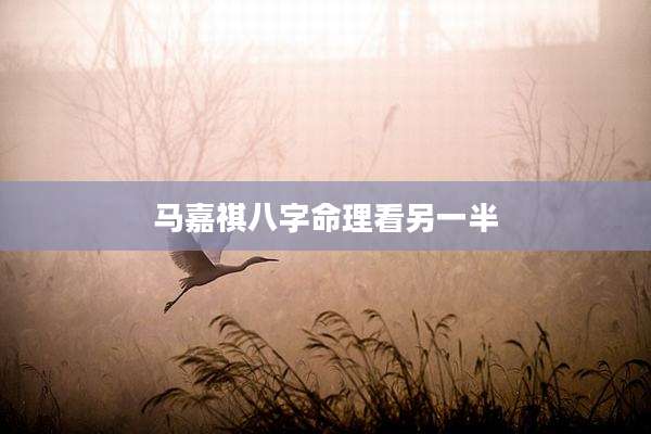 马嘉祺八字命理看另一半