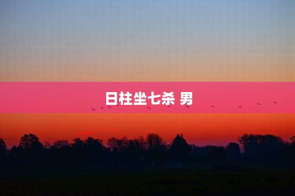 日柱坐七杀 男