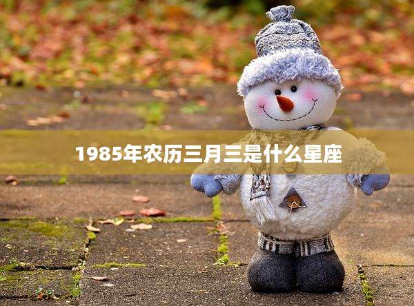 1985年农历三月三是什么星座