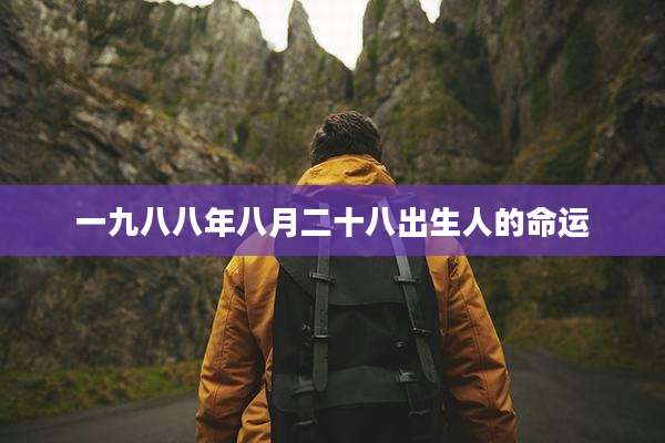 一九八八年八月二十八出生人的命运