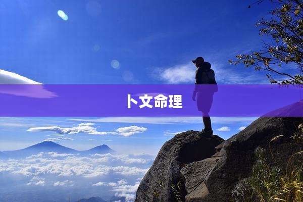 卜文命理