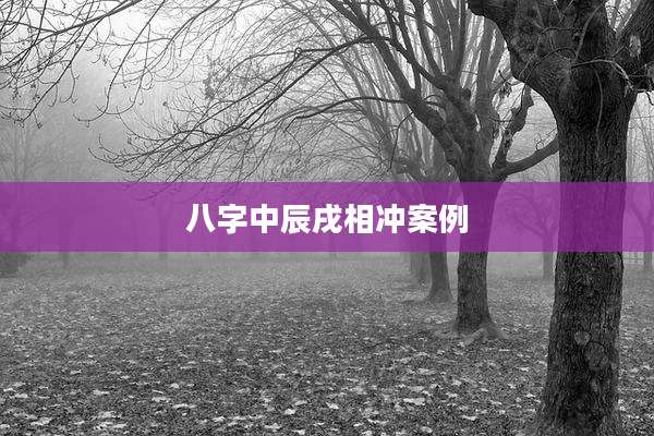 八字中辰戌相冲案例