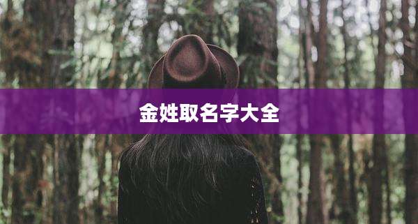 金姓取名字大全