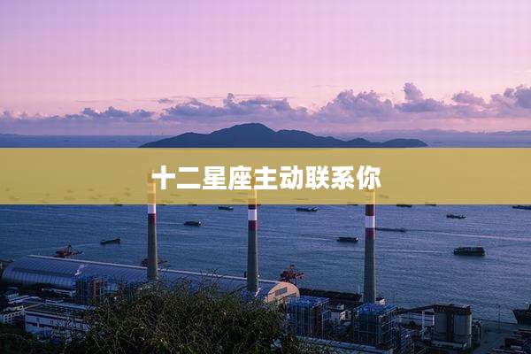 十二星座主动联系你