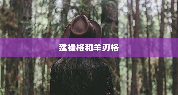 建禄格和羊刃格