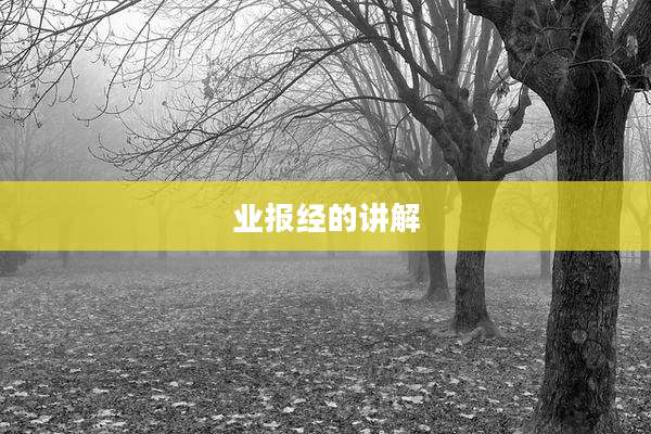 业报经的讲解