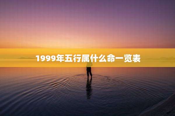1999年五行属什么命一览表