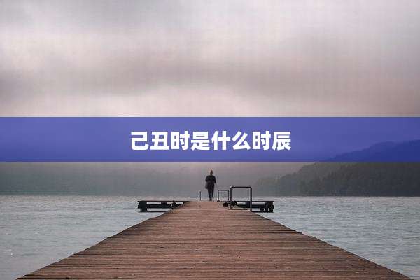 己丑时是什么时辰