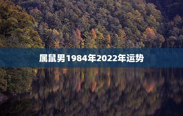 属鼠男1984年2022年运势
