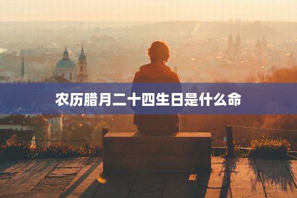 农历腊月二十四生日是什么命
