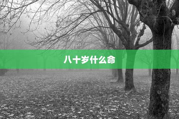 八十岁什么命