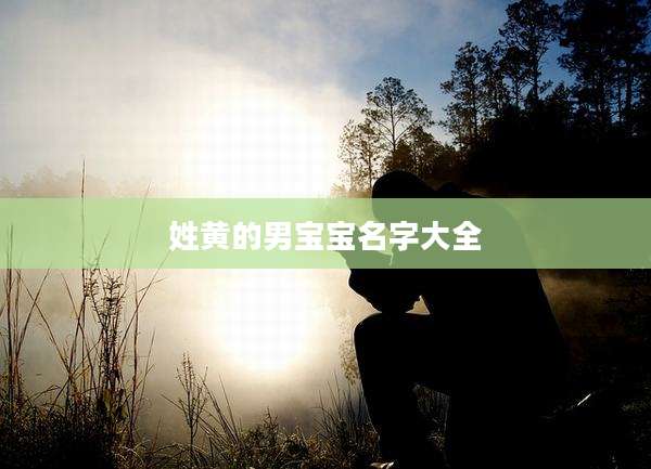 姓黄的男宝宝名字大全