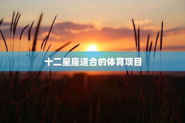 十二星座适合的体育项目