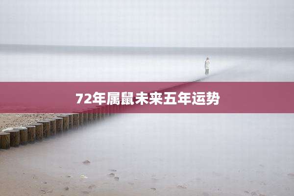 72年属鼠未来五年运势