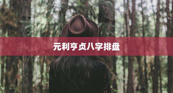 元利亨贞八字排盘