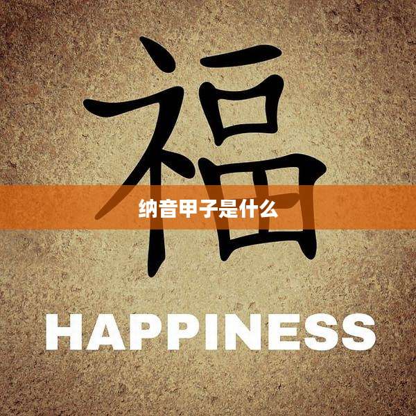 纳音甲子是什么