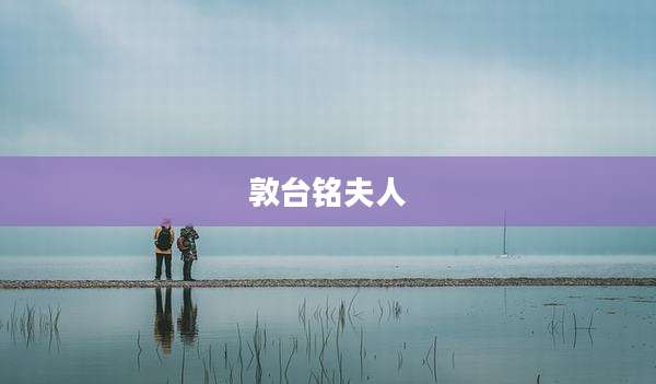 敦台铭夫人